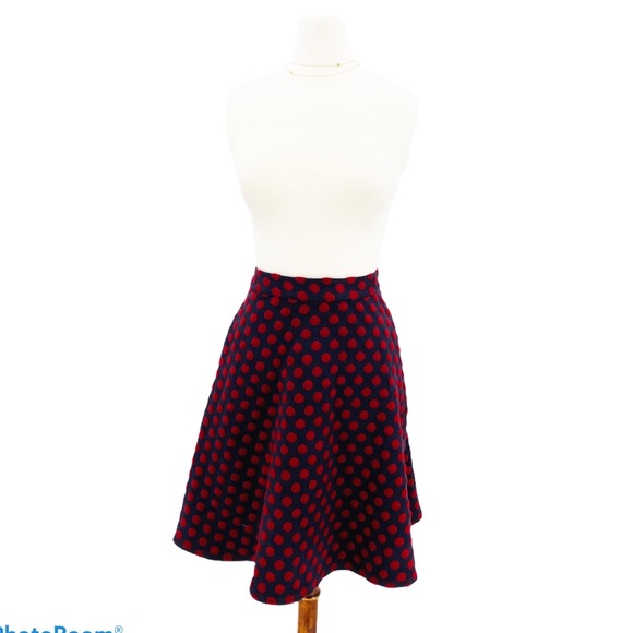 MODCLOTH Polka Dot A-Line Mini Skirt Size L - Picture 8 of 12
